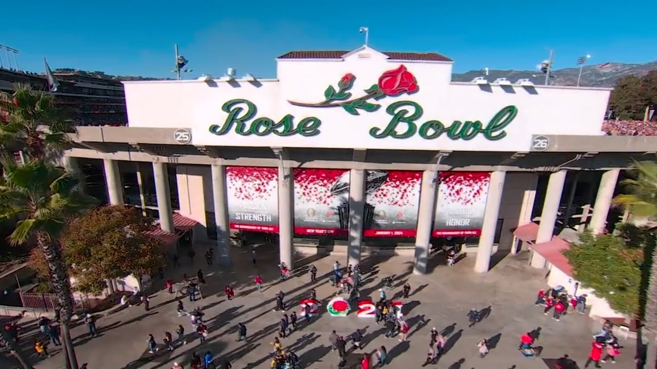 Rose Bowl Coin Toss Michigan & Alabama collegefootball football 