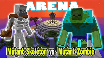 Minecraft Arena Battle Mutant Skeleton vs. Mutant Zombie
