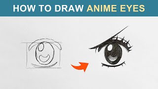 How to draw anime eyes | Easy to draw