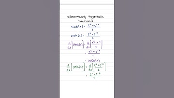 Derivatives of Hyperbolic Functions