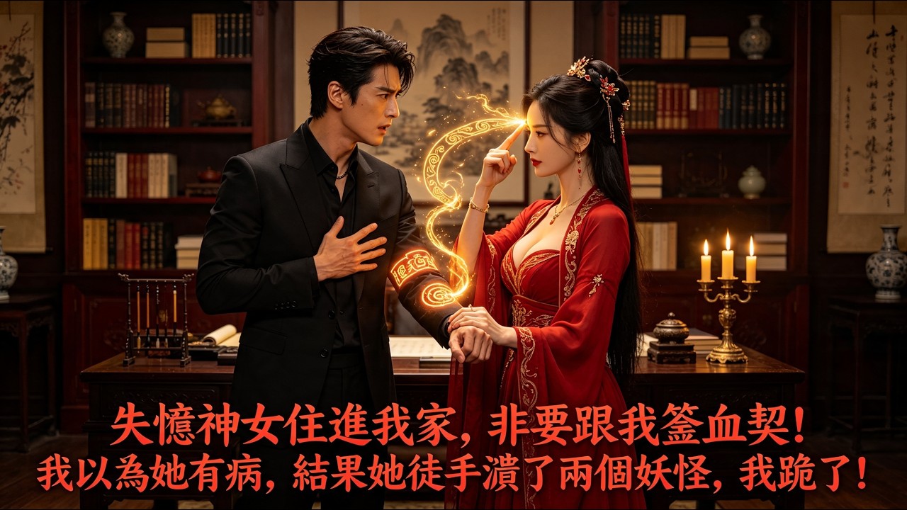 失憶神女住進我家，非要跟我簽血契！我以為她有病，結果她徒手滅了兩個妖怪，我跪了！