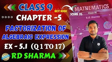RD Sharma Class 9 Maths Chapter 5 Factorization of Algebraic Expressions Exercise 5.1 Latest Edition