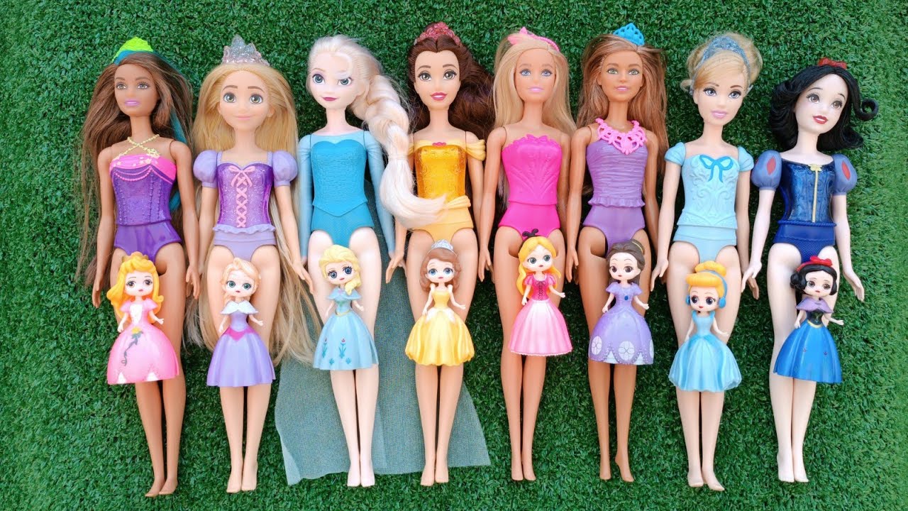 Disney Princess Doll Makeover ~ DIY Miniature Ideas for Barbie - Wig, Dress, Faceup, and More! DIY