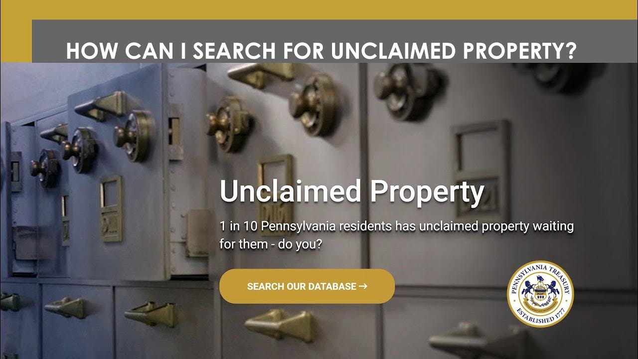 How Unclaimed Property Works in Pennsylvania YouTube