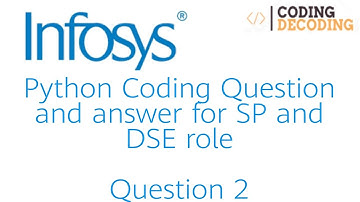 #infosys #python coding Question and answer for SP and DSE role #infosys #pythonprogramming #coding