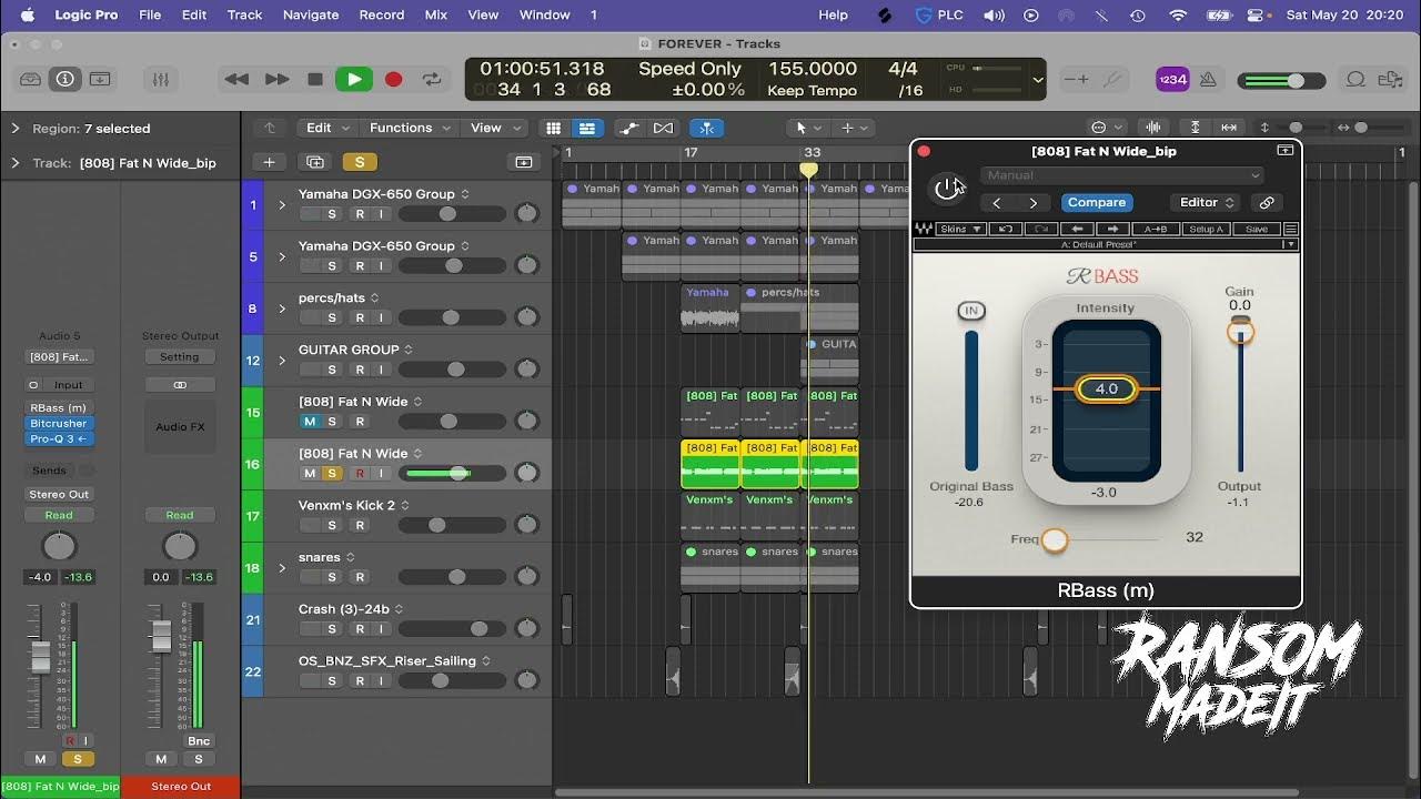 Logic pro x how to use waves rbass like a pro youtube