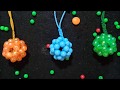 Tehnik dasar merangkai mote manik//gantungan kunci bola dari mote//keychain beads ball