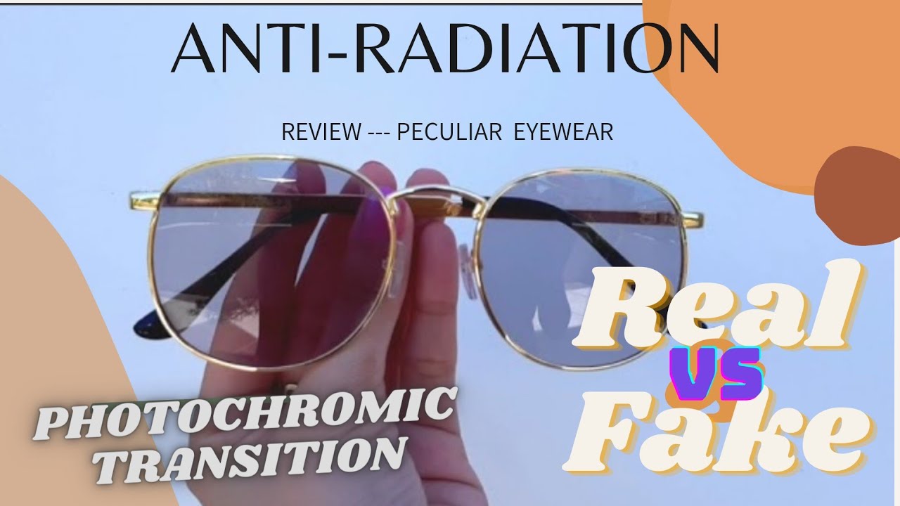 ANTIRADIATION GLASSES REVIEW REAL VS FAKE PECULIAR with Photochromic