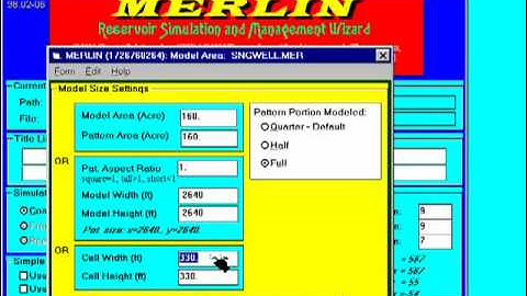 Merlin Reservoir Simulator -  Pattern Models  Part 1