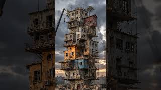 🏚️➡️🌆 From Ruins to Dream Tower | Ultimate Restoration Timelapse ✨🔥 #transformation #viralvideo