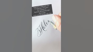 ✨INTRODUCTION TO COPPERPLATE CALLIGRAPHY CLASS THIS SEPTEMBER! ✨