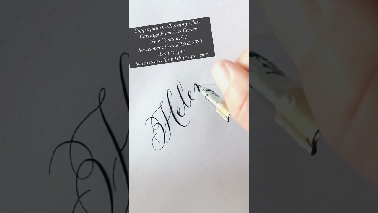 ✨INTRODUCTION TO COPPERPLATE CALLIGRAPHY CLASS THIS SEPTEMBER! ✨