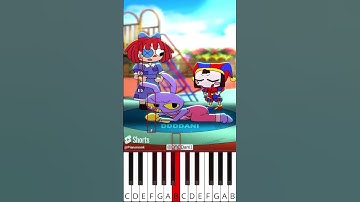 JAX slickback (@DDDDani1) The Amazing Digital Circus Animation - Octave Piano Tutorial