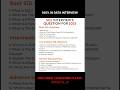 Top SQL Interview Questions Data Analyst, Business Analyst, Fresher Friendly#sql #dataanalytics