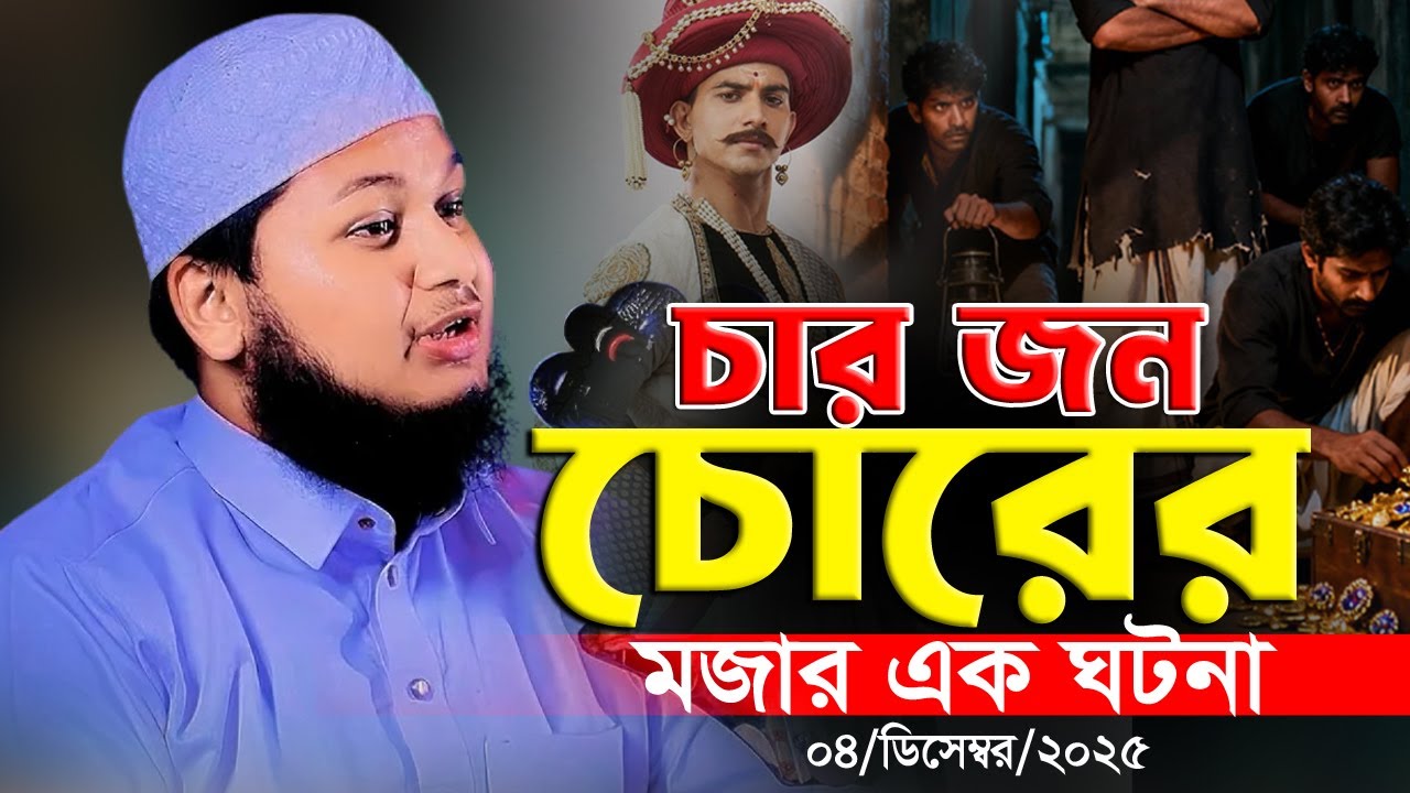 চারজন চোরের মজার এক ঘটনা। ক্বারী জুনায়েদ আল হাবিব কুমিল্লা। Junaid Al Habib waz 2025
