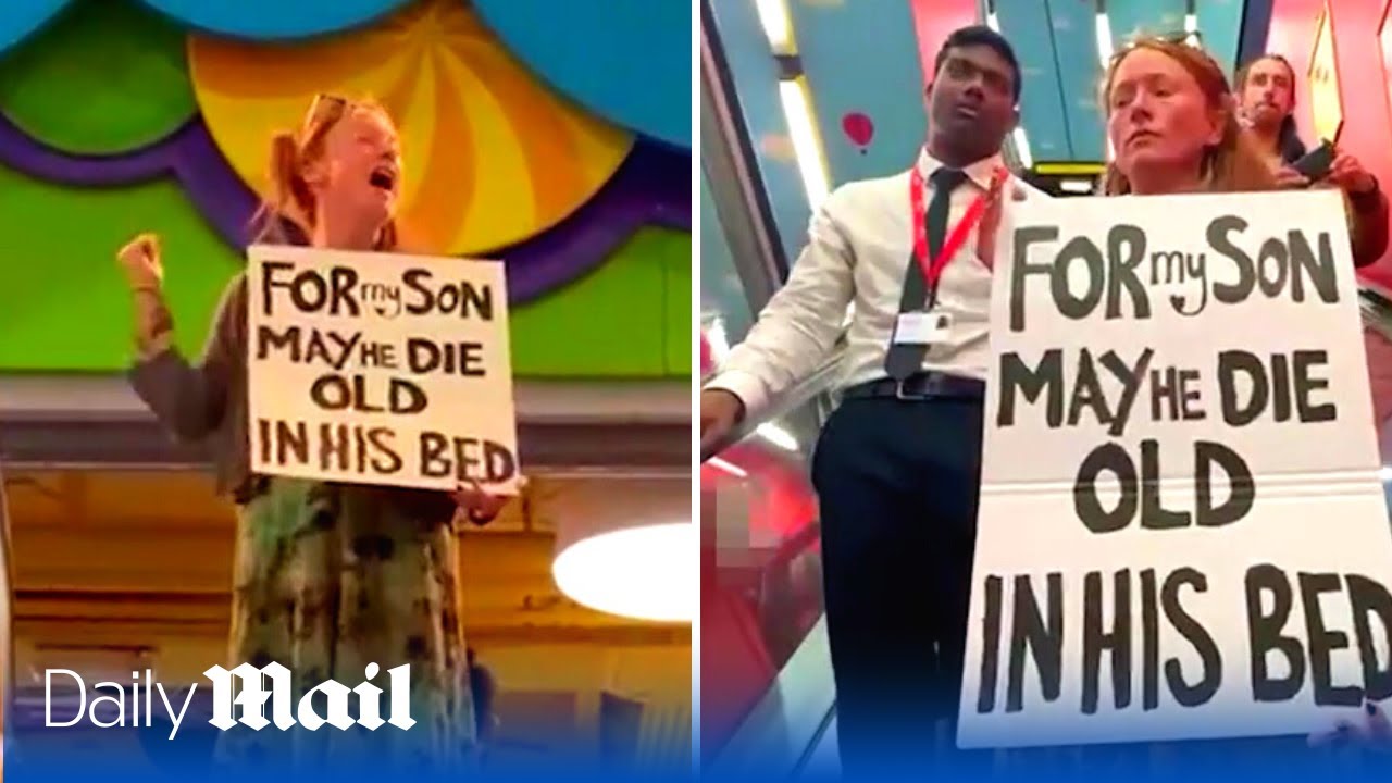 Just Stop Oil protester invades Hamleys' Barbie section baffling kids and shoppers