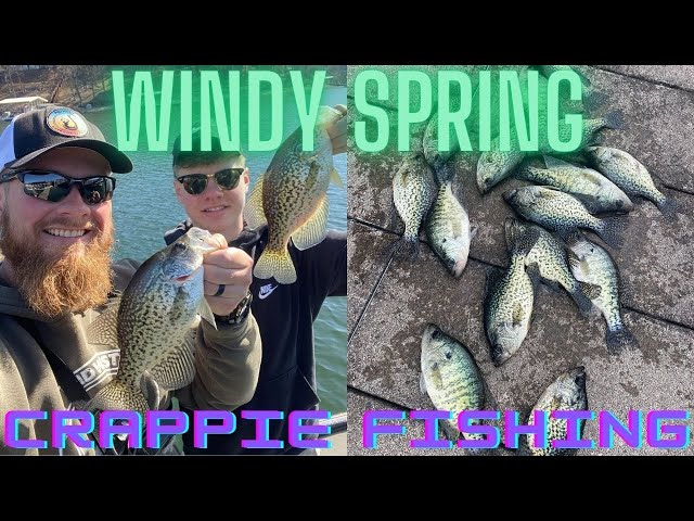 Windy Spring Crappie Fishing  Lake of the Ozarks 