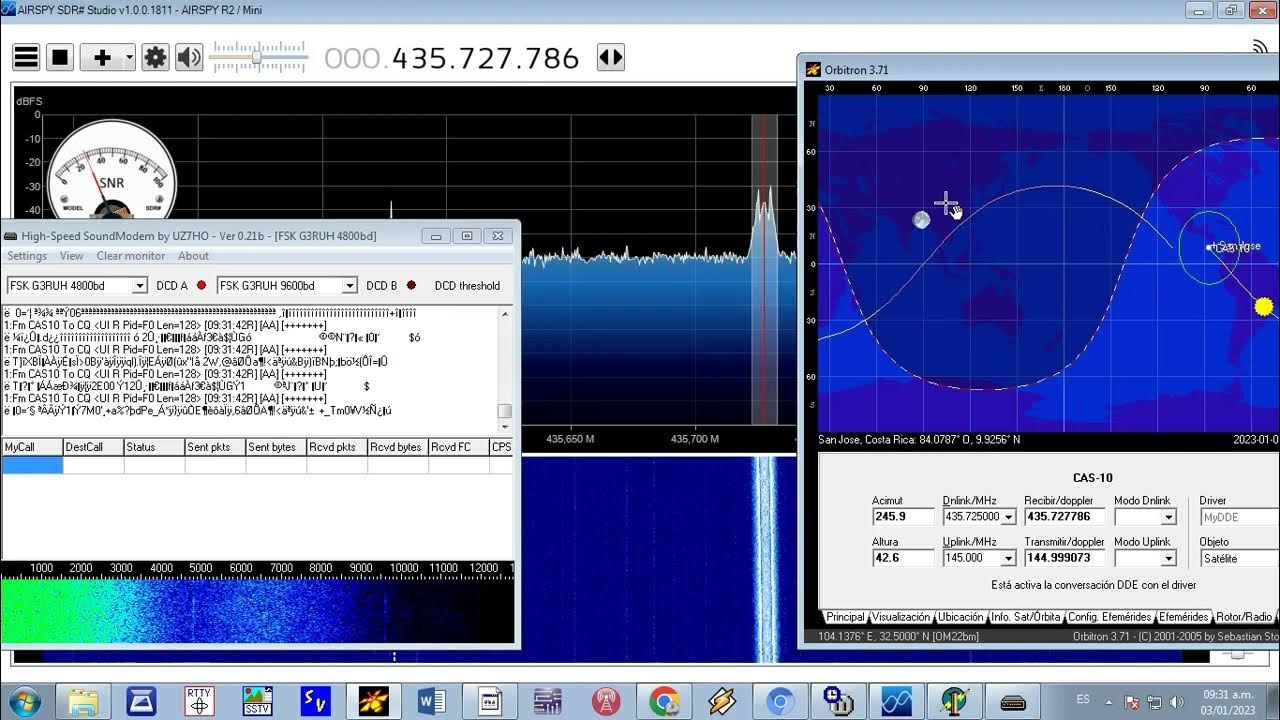XW 4 or CAS 10 satellite, pass Over Costa Rica, telemetry decode - YouTube