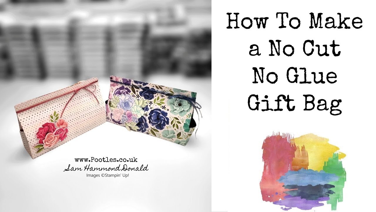 How To Make a No Cut No Glue Gift Bag - YouTube
