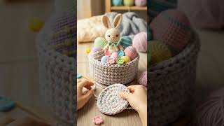 Pastel Easter Eggs & Bunny Set 🐰 #crochet #knitting #cottagecore