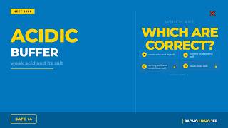 Ex-Allen/Aakash/Narayana Faculty: The Acidic Buffer Trap - Ionic Equilibrium - JEE/NEET PYQ