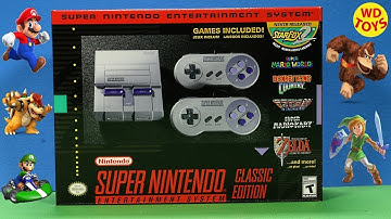 New SNES Super Nintendo Classic Unboxing Review Gameplay  of 21 Games