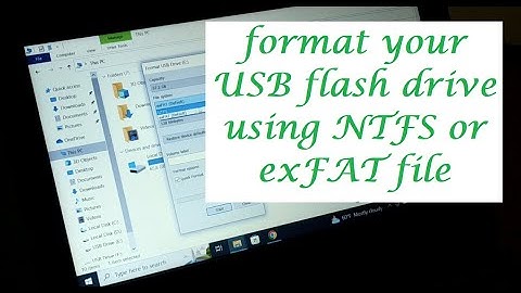 how to format your USB flash drive using NTFS or exFAT file system