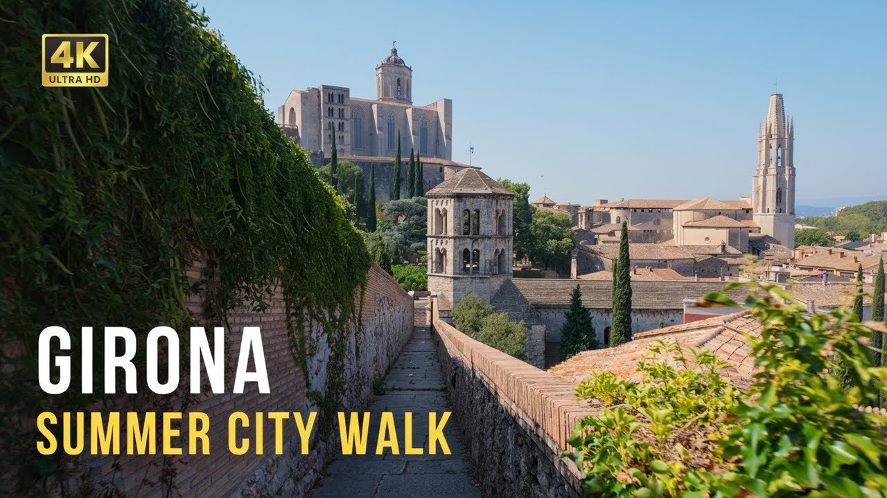 Жирона, Испания ☀️ Прогулка по городу Лето 2025 | 4K Пешая экскурсия