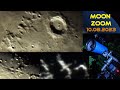 MOON Through a TELESCOPE. Wow terrain structures! Broadcast recording 08/10/2023