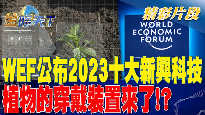 WEF公布2023十大新興科技 植物的穿戴裝置來了！？| 金臨天下 20230628@tvbsmoney - 天天要聞