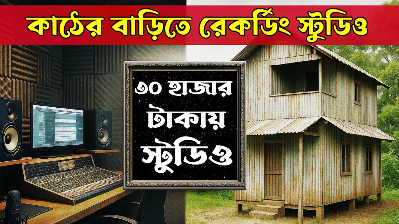 অল্প টাকায় গজলের স্টুডিও কিভাবে বানাবেন | টিনের ঘরে স্টুডিও যেভাবে বানাবেন | সাউন্ড প্রুফ রুম বানান