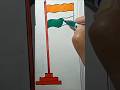 Indian Flag drawing 🇮🇳 Republic day Independence day drawing #howtodraw #viral #india