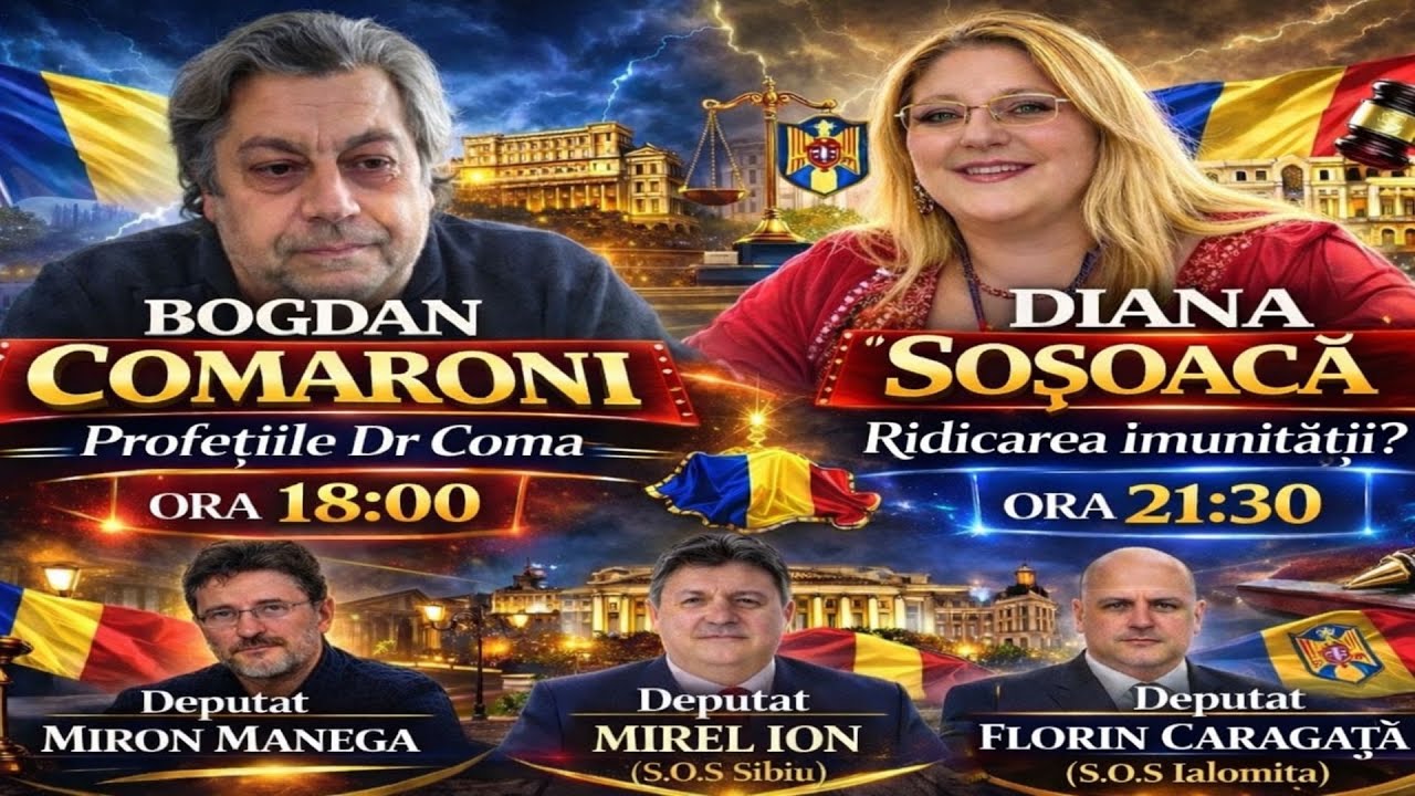 BOGDAN COMARONI, DIANA SOSOACA, MIRON MANEGA, MIREL ION, FLORIN CARAGATA  | Dan Diaconescu