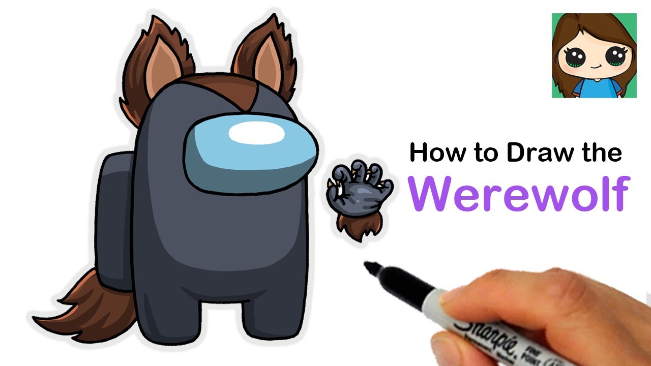 How To Draw Among Us Werewolf Halloween 1 Youtube