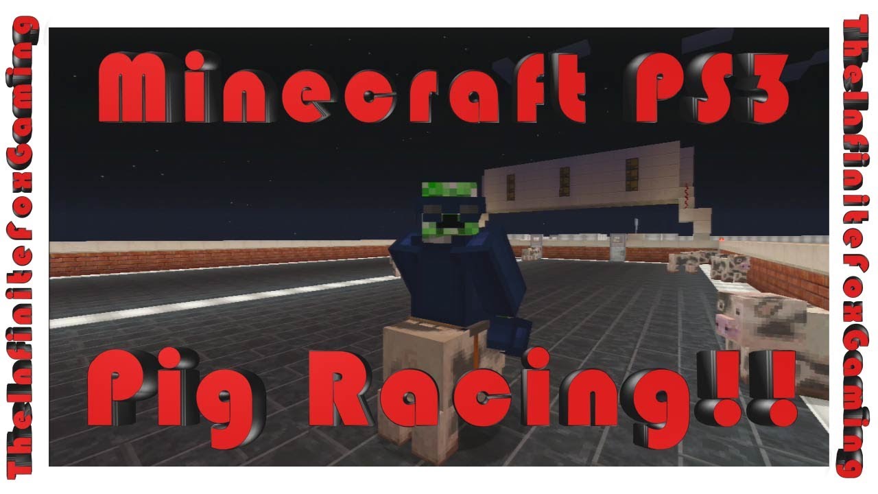 Minecraft PS3 Pig Racing MiniGame!!