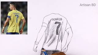 Easy Drawing Portrait Cristiano Ronaldo , How To Draw Ronaldo #cr7