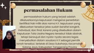 Analisis Putusan Pengadilan Tata Usaha Negara. No : 46/2017/PTUN-SRG