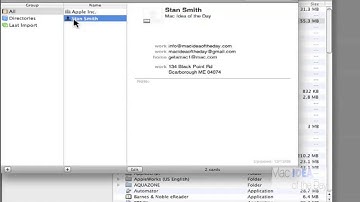 Mac Address Book OS version 10.6 Intro Part 1