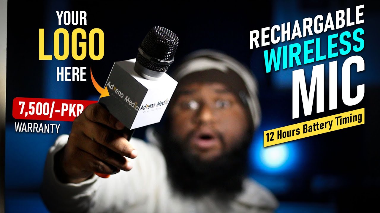 Best Wireless Microphone for Mobile/Camera in Pakistan Rechargeable Wireless Reporter Mic