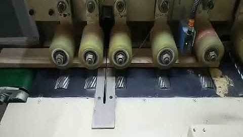 56    Simi-automatic block board composer with finger joint wood bar