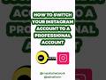 How to switch your Instagram Account to a Professional Account  #tech #digitalmarketing