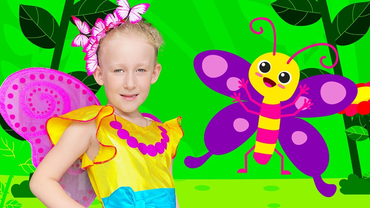 Butterfly Kids Song Nursery Rhymes for Babies Anuta Kids Channel