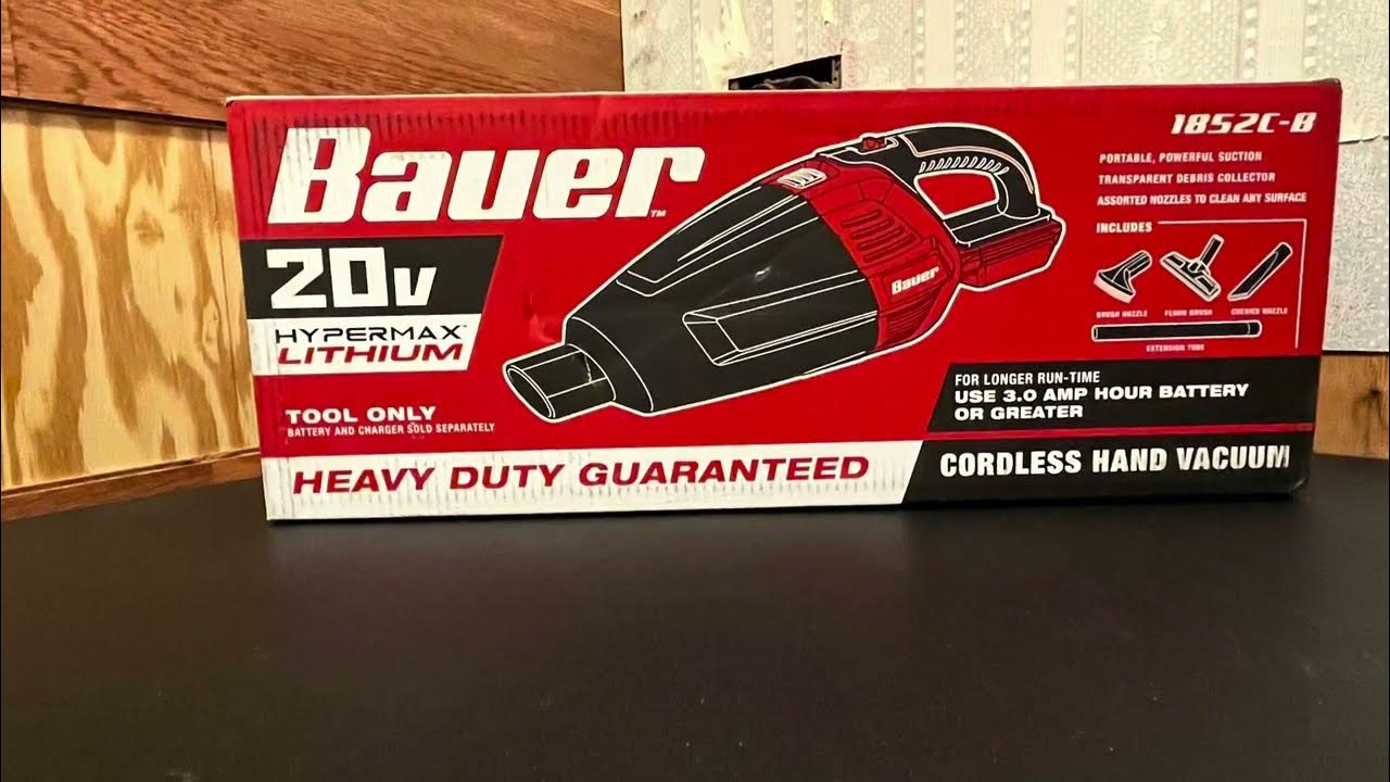Bauer 20v cordless hand vac YouTube