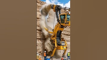 Giant Cliff-Climbing Machine: Advanced Rock-Breaking Technology in Action #HeavyEquipmentTech