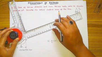 Solution No 4|How to draw Development of Surface of Cone|100% Trick (English)by M.A.Mehboob