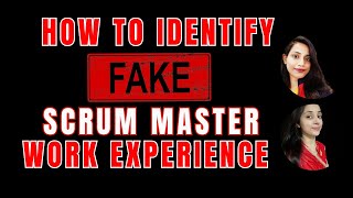 How to Identify FAKE scrum master experience I scrum master career path I new scrum master tips