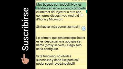 Como compartir internet utilizando el http injector u otra app sin ser usuario root!!