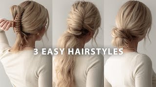 NEW 3 Easy Hairstyles for 2021 ✨