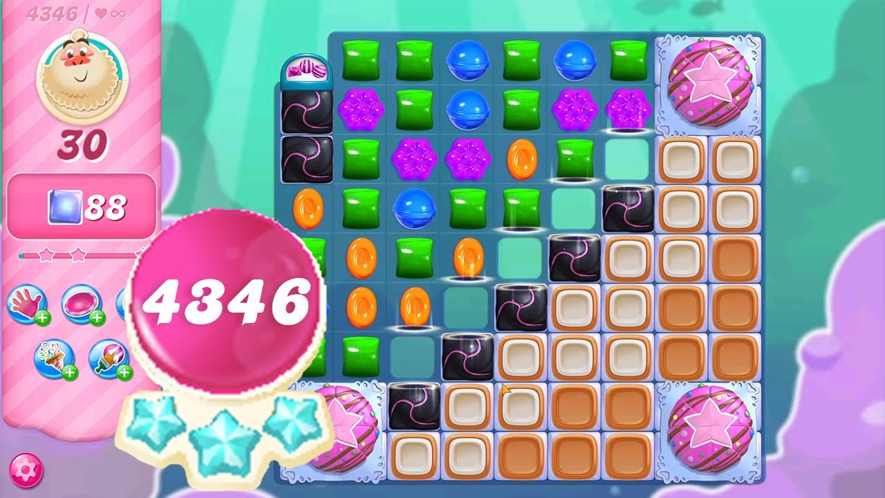 Candy Crush Saga Level 4346 (NO BOOSTERS) || 3 Sugar Stars 🌟🌟🌟 - YouTube