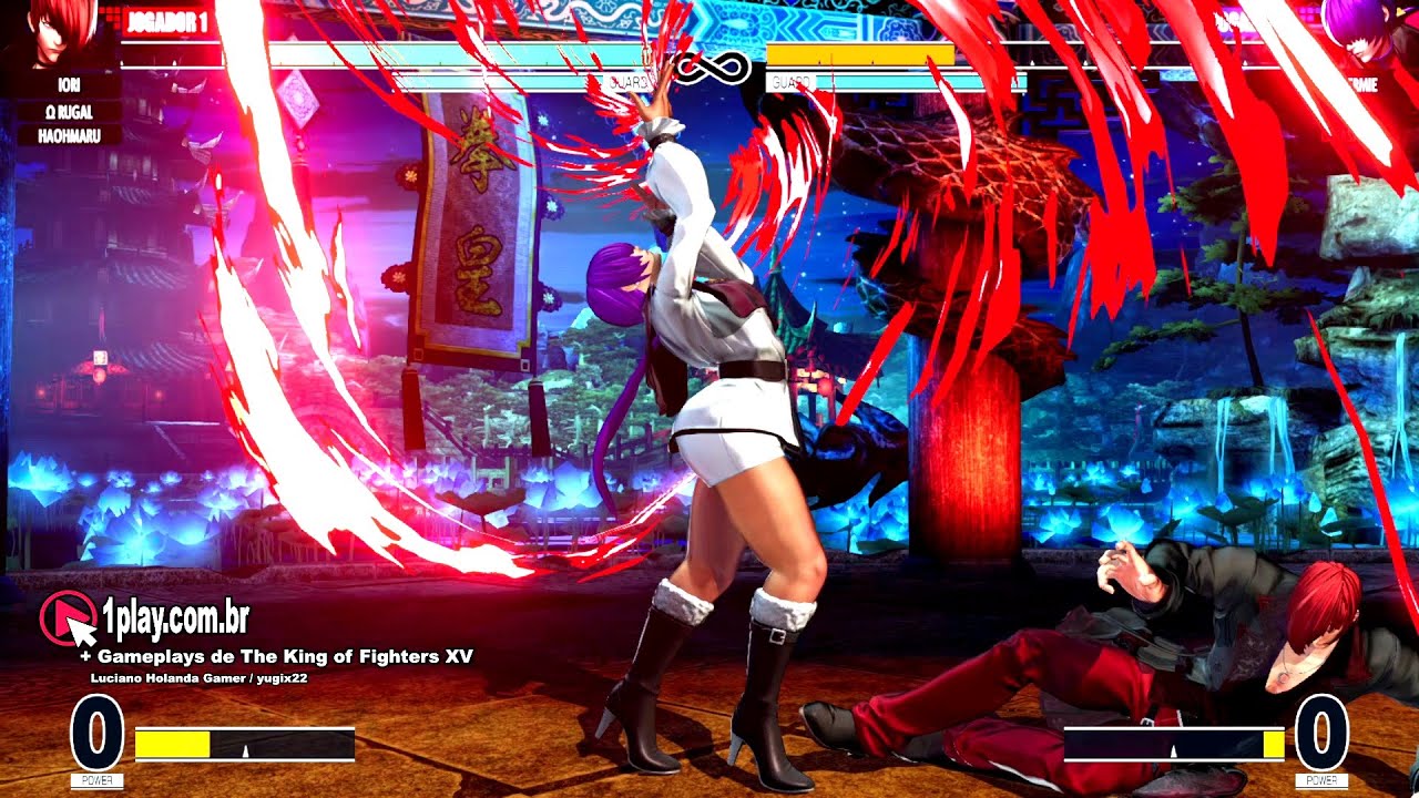 The King of Fighters XV! Iori Yagami vs. Orochi Shermie in the Classical Chinese Garden Stage!